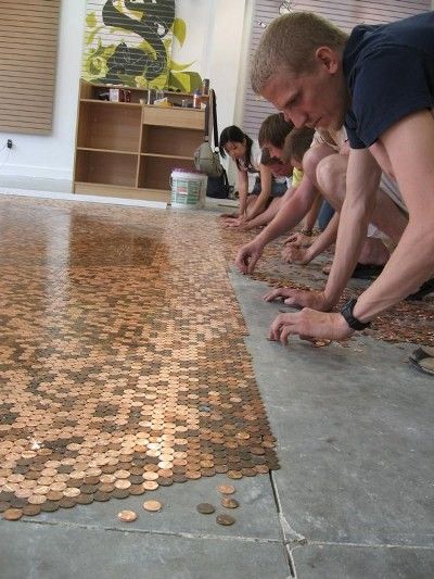 They say it's only $1.44 a sq foot to do this…cheap flooring, and wow so b