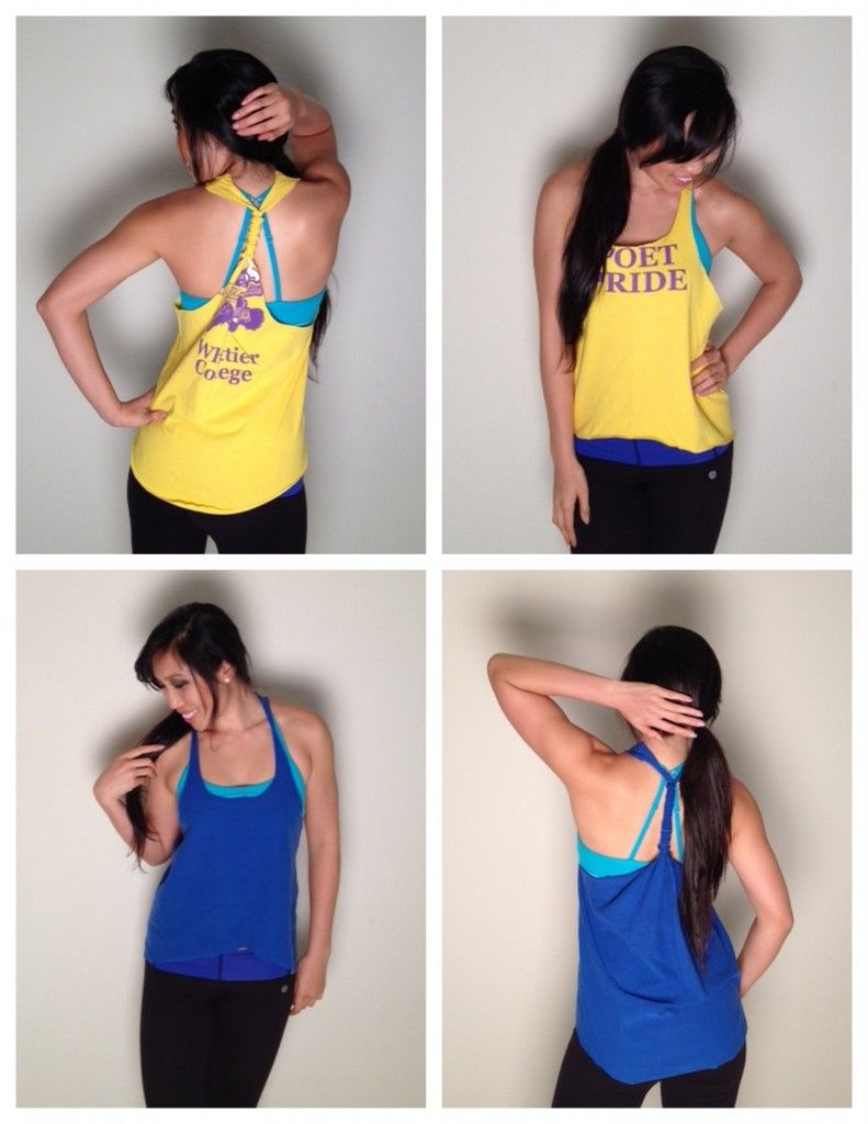 Turn old t-shirts into tank tops