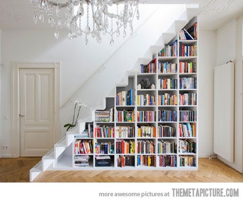 Under stairs bookcase