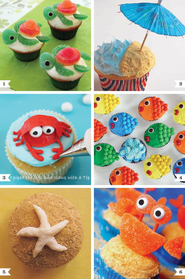 Under the Sea cupcakes  Pool party