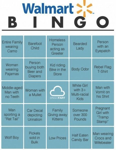 Wal mart bingo.