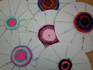 Weaving with paper plates!!!