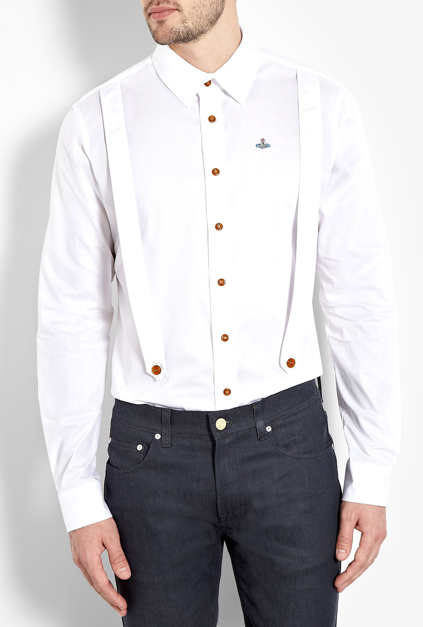 White Brace Detail Shirt by Vivienne Westwood