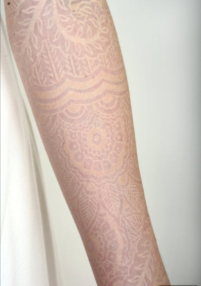 White Tattoo Lace sleeve by Watson Adkinson…