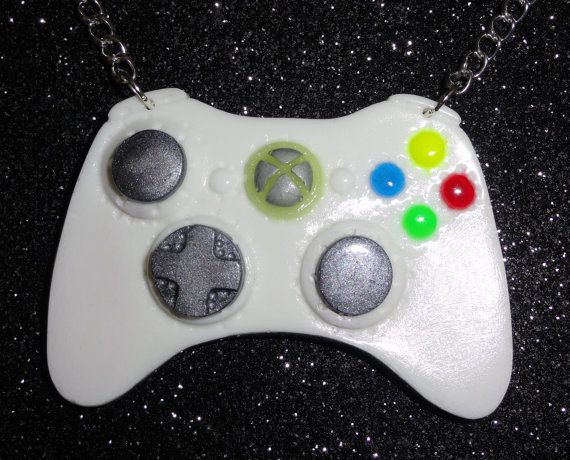 Xbox Controller Necklace  Original White Grey and by thefunkyjunky, $18.50