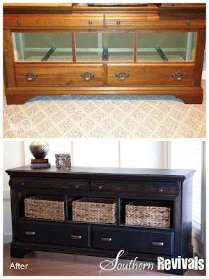 Yard sale dresser turned traditional style console