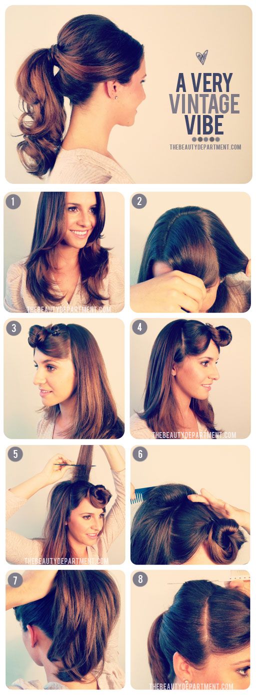 You will look lovely in this 1950's inspired ponytail. Click the photo to fi
