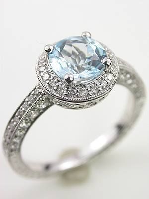 aquamarine engagement ring :)