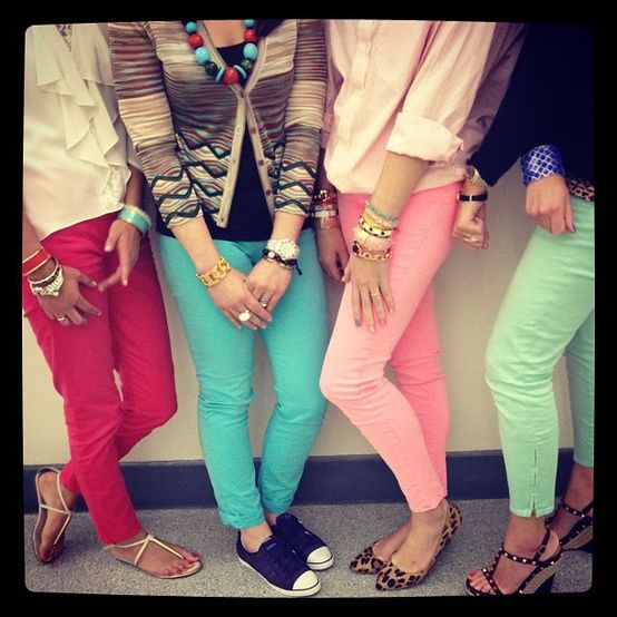 colored skinnies