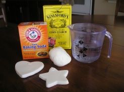 easy craft clay… dries hard. Perfect to make ornaments for the kids to paint.