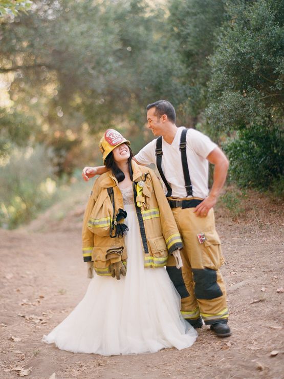 firefighter wedding