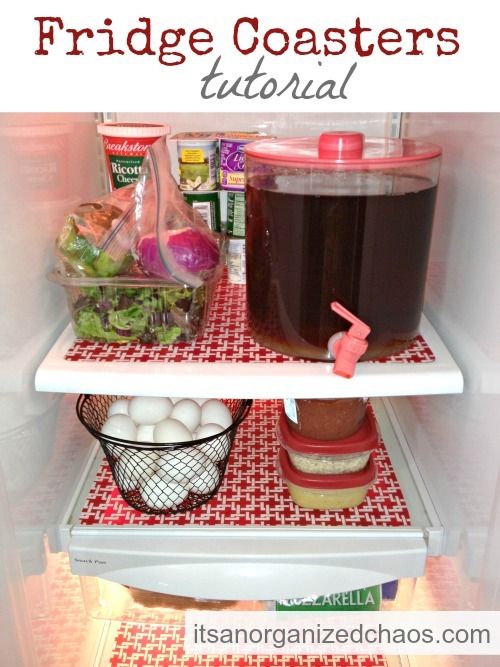 fridge coasters tutorial by It's an Organized Chaos {plastic placemats from