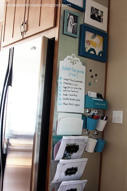 great use of space: she attached a large piece of sheet metal to a little used a