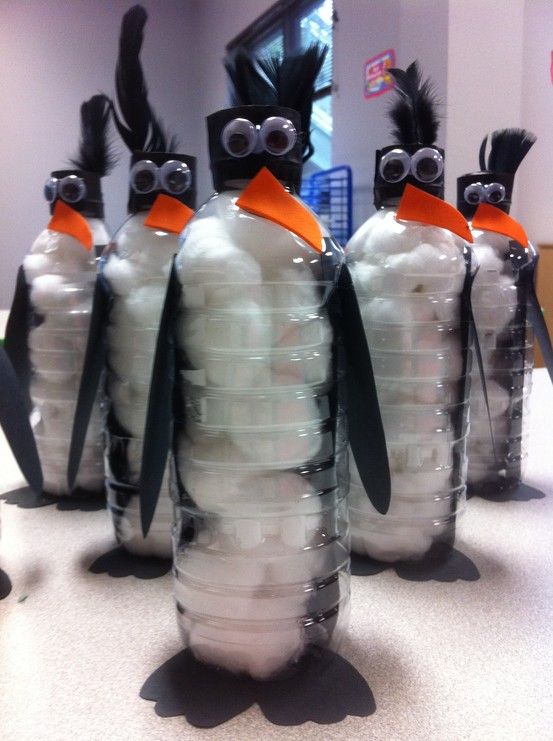 great winter project! Penguins made out of water bottles