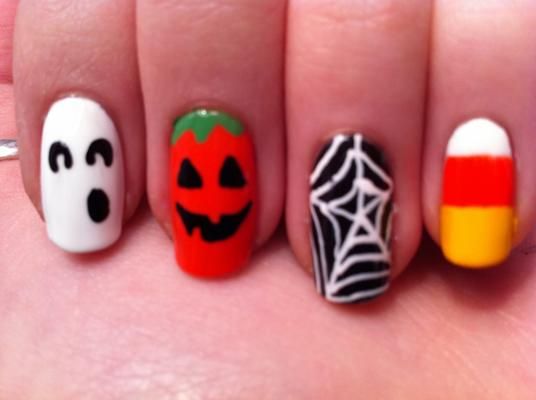 Halloween nail art  tutorial