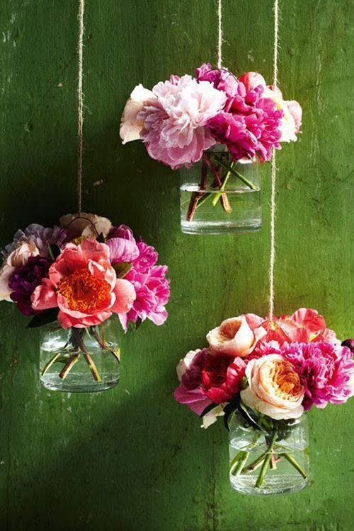 hanging flowers via Pinterest