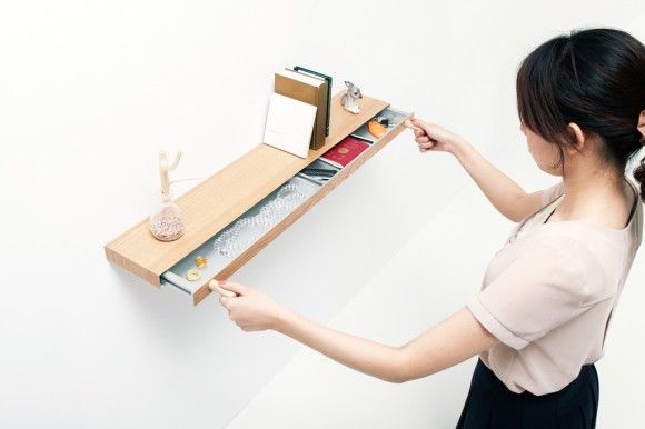 hidden drawer shelf–perfect for valuables