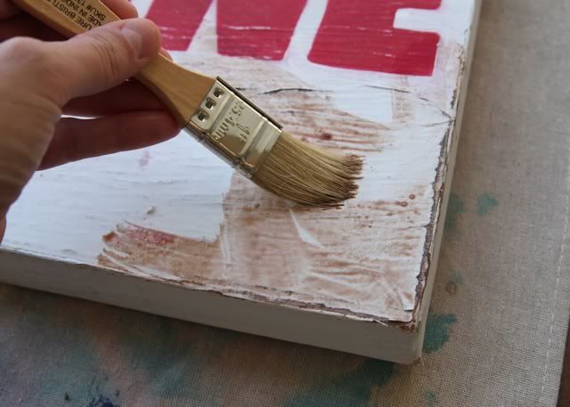 how to make a vintage sign using a canvas: step-by-step tutorial.