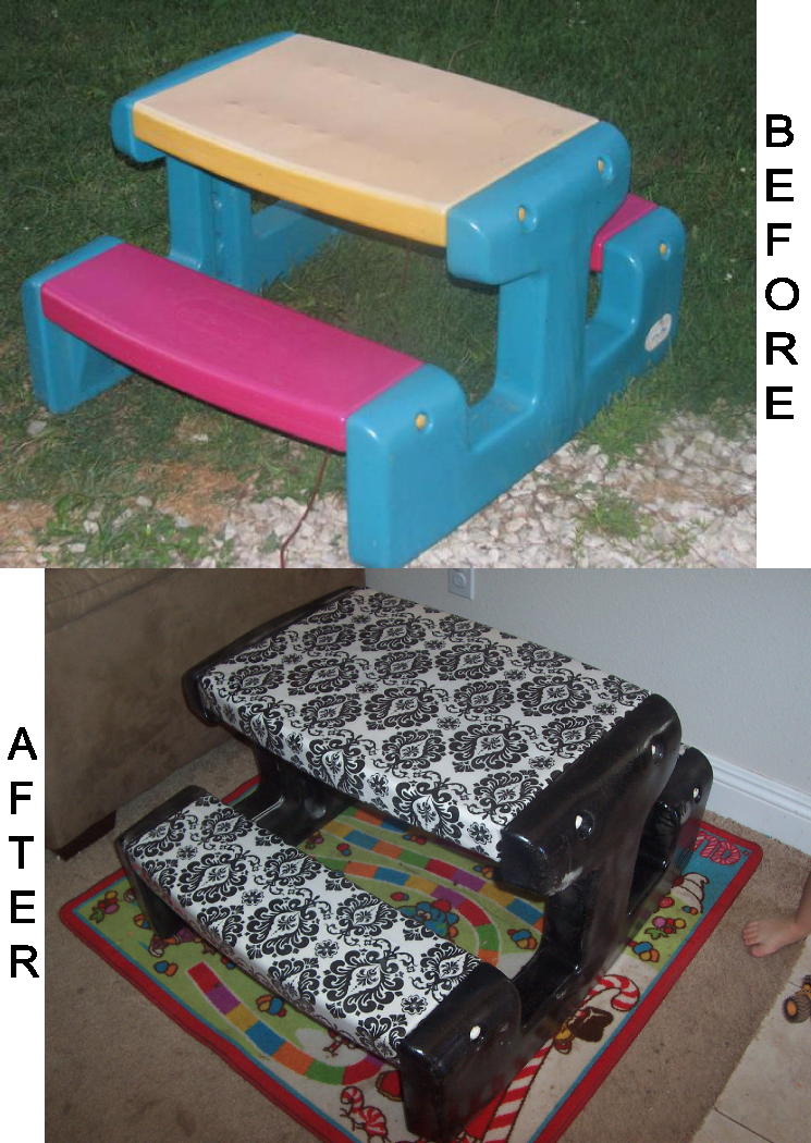 love this idea, always see faded icky kids' tables at garage sales, how to c