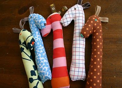 perfect baby gift: handmade giraffe rattles