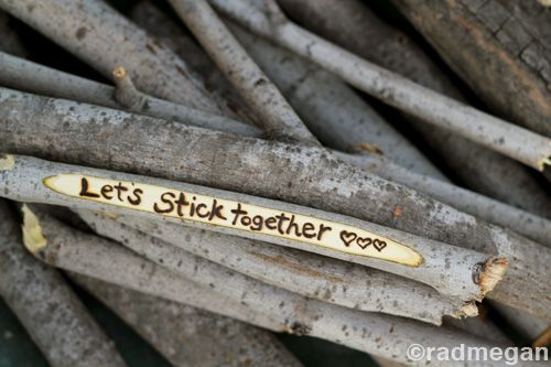 sticks.