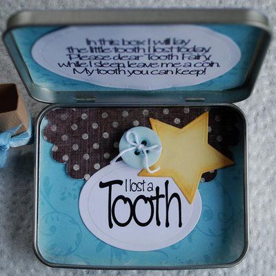 tooth fairy box…no more trying to find that ziplock bag under the pillow.