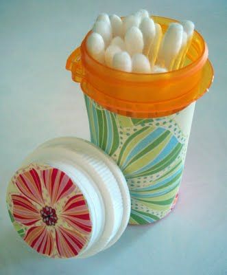 upcycled pill bottles. Maybe put bobby pins in and throw in your handbag!