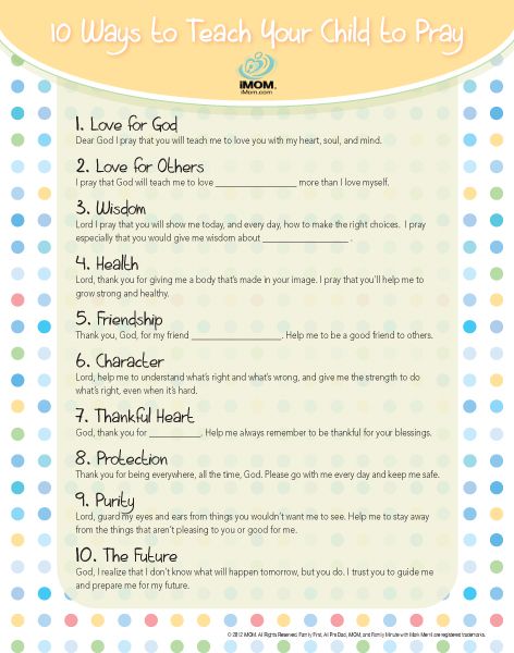 10 Ways to Teach Your Child to Pray | iMOM