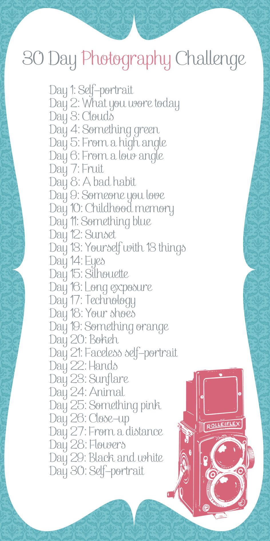 30 day photography challenge