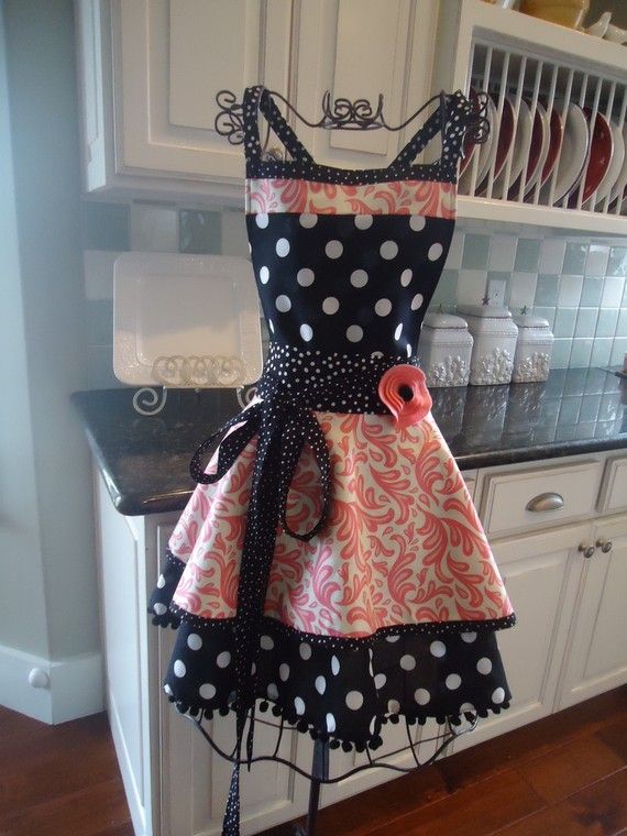 4RetroSisters Womens Kitchen Aprons Retro and Vintage Inspired