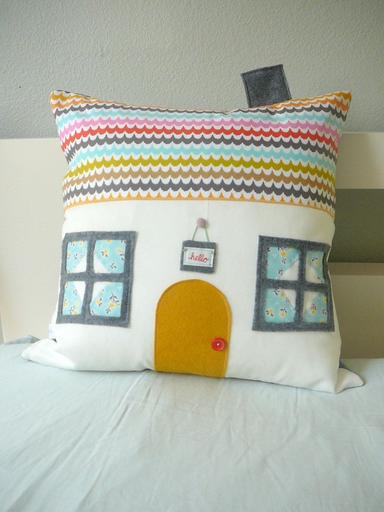 64 Sunny Day Ln  – House Pillow Cover.