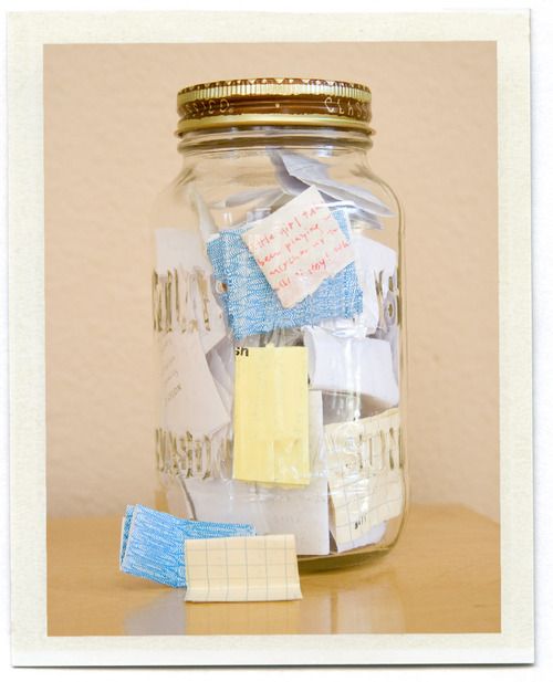 A Memory Jar – I'm starting this TODAY! All of those wonderful things the ki