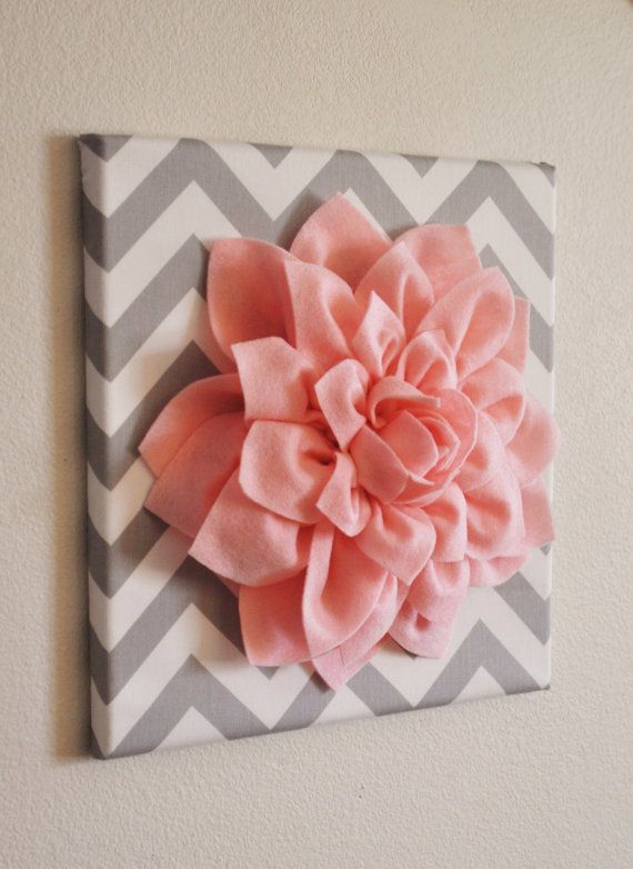 Adorable DIY Wall Art — Fabric Flower