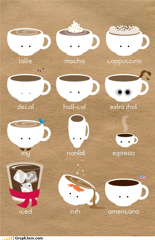 Adorable coffee cups