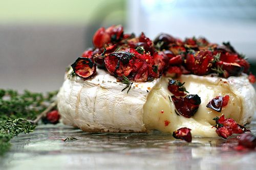 Baked Brie with Cranberries – mmm….bri
