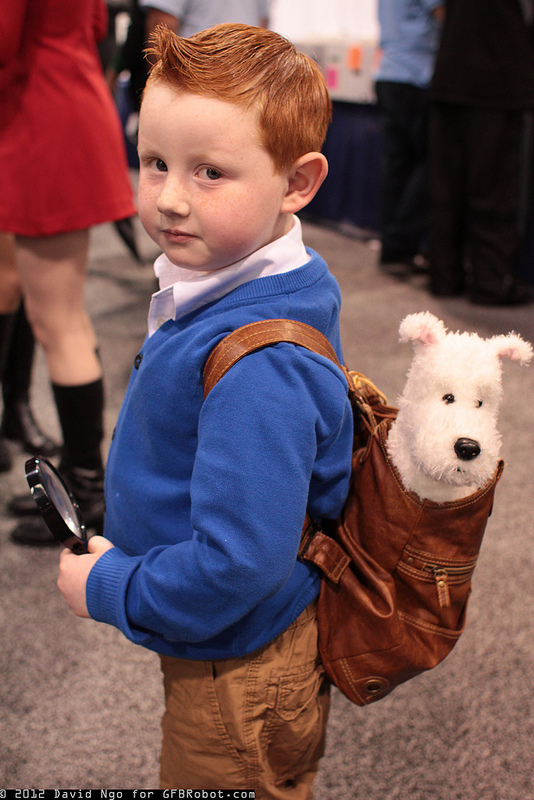 Best cosplay ever Tin Tin! Love it. I love Snowy in the backpack.