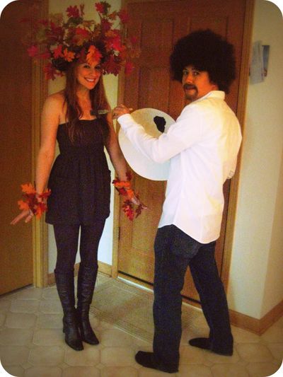 Bob Ross + Happy Tree = Hilarious Couple Costume
