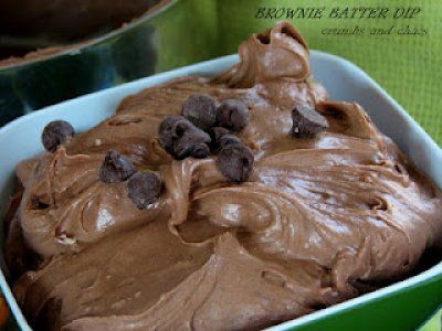 "Brownie batter dip – serve with pretzels… be the most popular person at