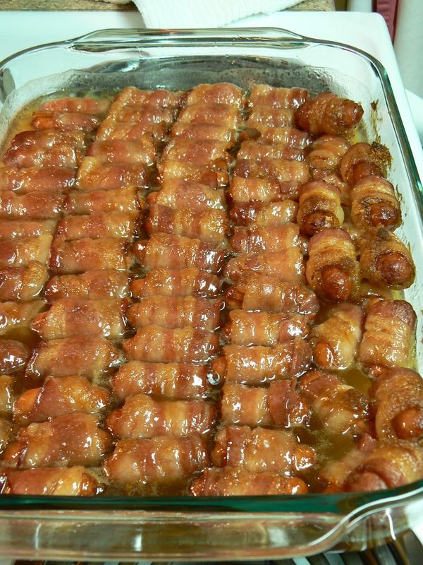 CRACK WEANIES!!! Bacon Wrapped Smokies with Brown Sugar and Butter - These are u