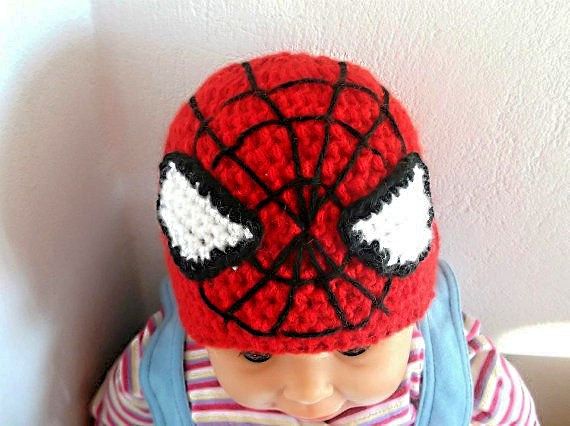 CROCHET PATTERN  HAT Spiderman All sizes by SimpleCrochetPattern,