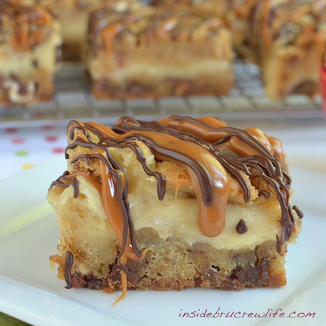 Caramel Apple Milky Way Cheesecake Bars