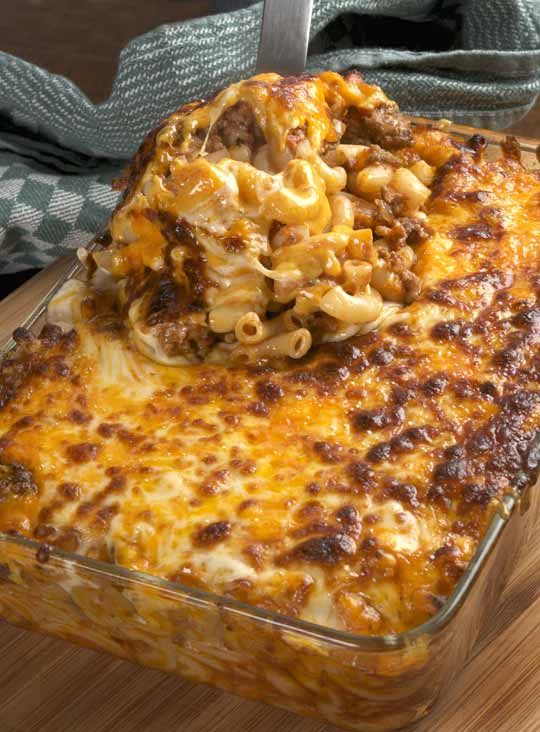 Cheesy Hamburger Casserole … Not going to ever use the boxed stuff again! Perf