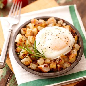 Chicken and Potato Hash with Fried Eggs