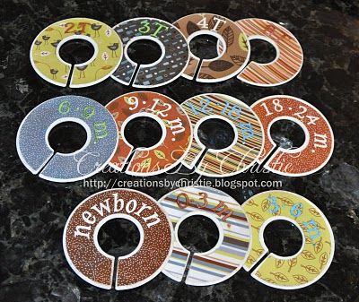 Closet dividers – Old CDs or DVDs with a bit cut out. Cute baby Gift