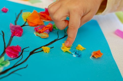 Colorful tree craft