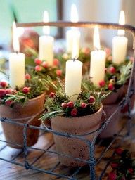 Cozy Christmas candles.