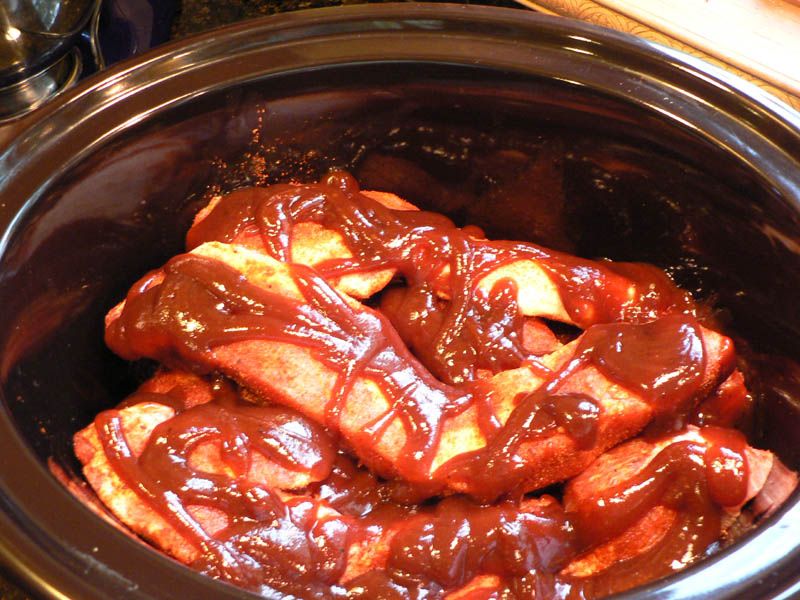 Crockpot BBQ ribs