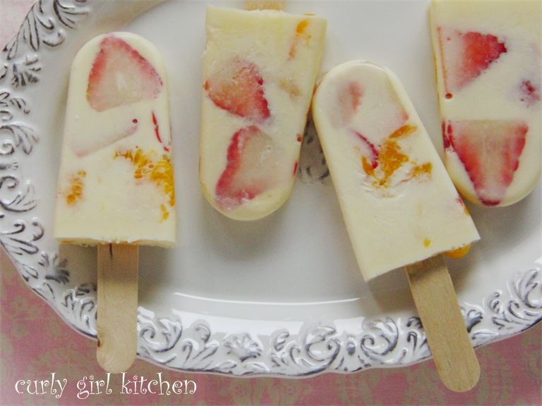 Curly Girl Kitchen: Strawberry Orange Creamsicles on a Chilly Rainy Day…