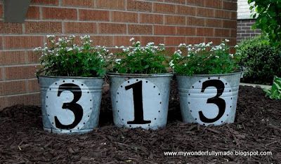 Cute idea! Address planters.