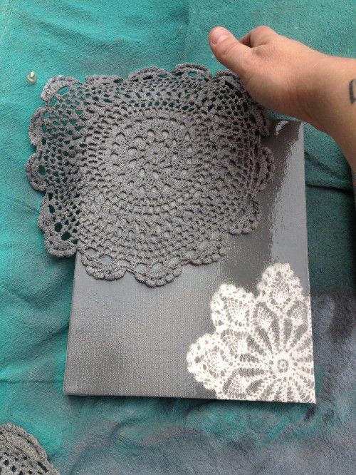 DIY Doily Canvas